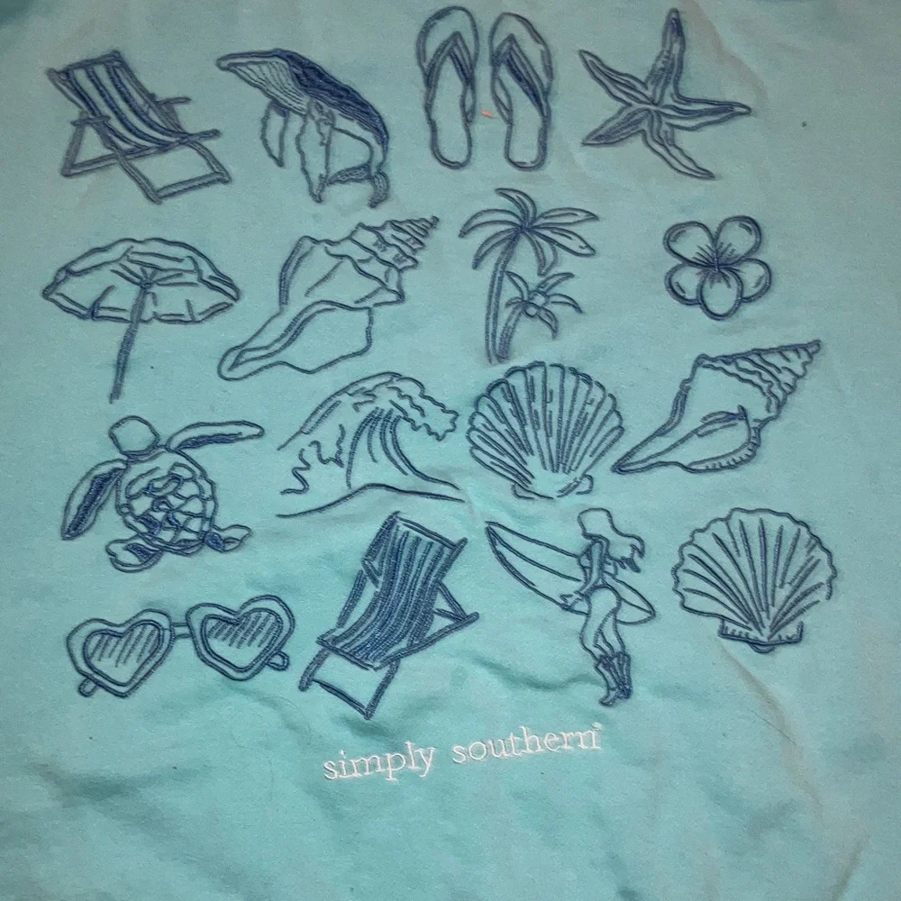 Simply Southern Aqua Hoodie Beach - Picture 7 of 7